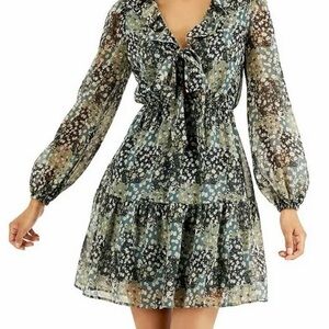 Chic Floral Long Sleeve Dress